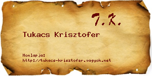 Tukacs Krisztofer névjegykártya