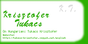 krisztofer tukacs business card